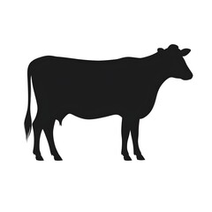 Fototapeta premium silhouette of a cow