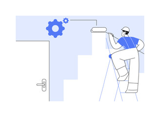 Professional painter isolated cartoon vector illustrations.