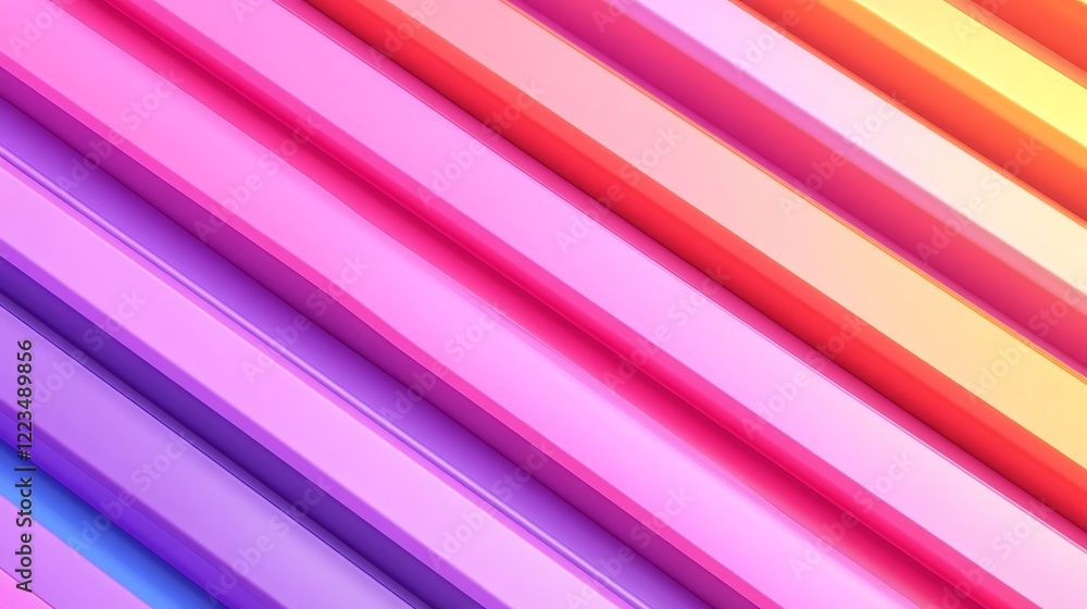Poster Abstract Diagonal Colorful Stripes Pattern Design