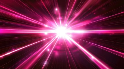 Fototapeta premium Abstract Pink Light Rays Burst Background