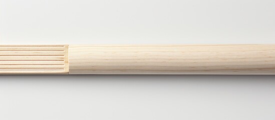 Elegant Wooden Dowel Rod: A Close-up Studio Shot of Smooth, Light-Colored Wood