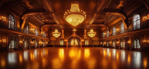 Obraz premium Grand Ballroom: Opulence and Elegance in a Gilded Age Palace