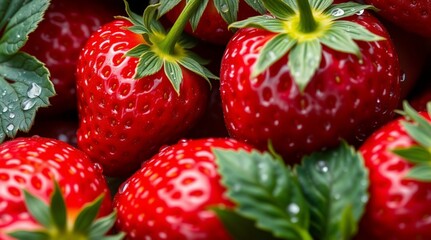 fresh strawberries on a white background