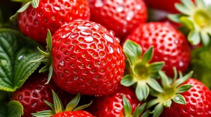 close up of ripe strawberry