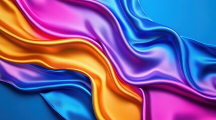 Obraz premium Abstract Colorful Silk Fabric Drape