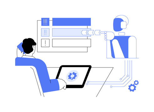 AI-Enhanced Support Ticket Prioritization abstract concept vector illustration.