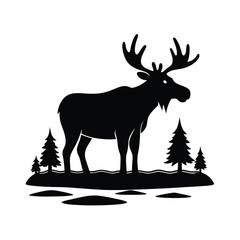 christmas silhouette vector Illustration