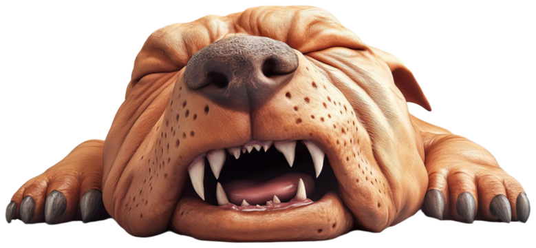 Sleeping Dog Close Up, transparent background png