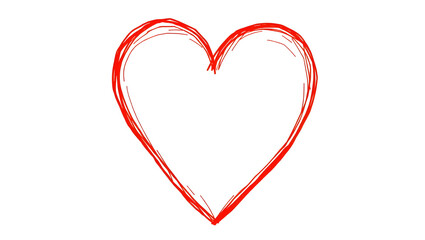 red heart isolated