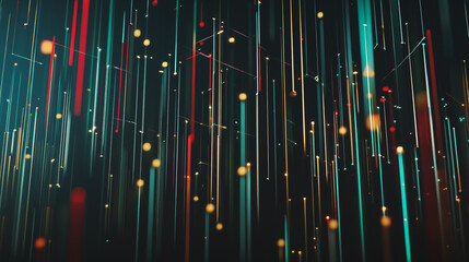 Abstract black background with Colorful charts and graphs with statistics to innovative analyze business potential and forecast future development of companies growth.