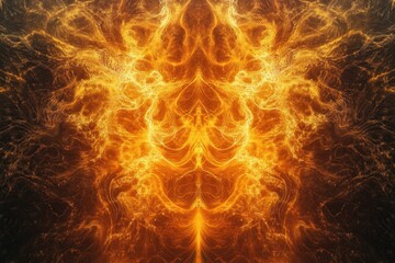 Vibrant abstract flames glowing with energy in a dark background