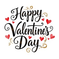 Romantic Valentine's Day Greeting Card Template with Red Hearts and Gold Swirls for Marketing Campaigns, Social Media Posts, and Digital Advertising