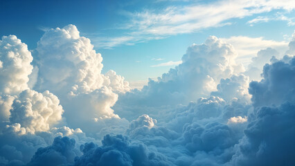  Majestic Cumulus Clouds in a Clear Blue Sky