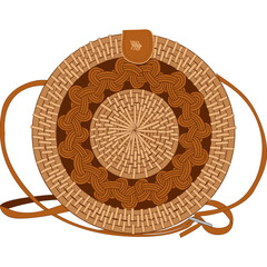 Round Rattan Bali Bag