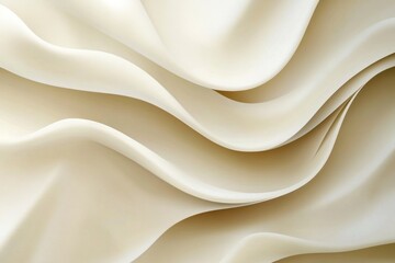 Cream fabric waves, elegant texture, studio shot, soft light, design background