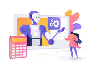 AI-Optimized Quote and Proposal Management abstract concept vector illustration.