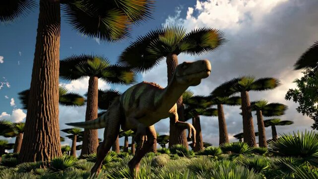 Coelophysis dinosaur in the wilderness