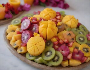 fruit salad on plate