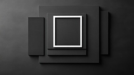 Abstract Black and White Frame Composition