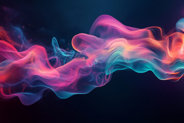 colorful waves on a black background 