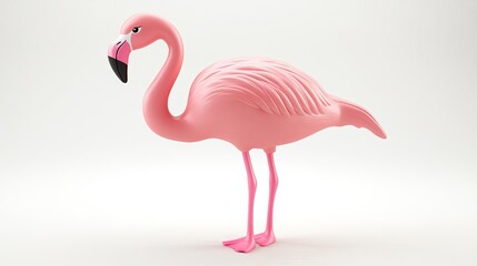 Fototapeta premium Pink Flamingo Model Pose