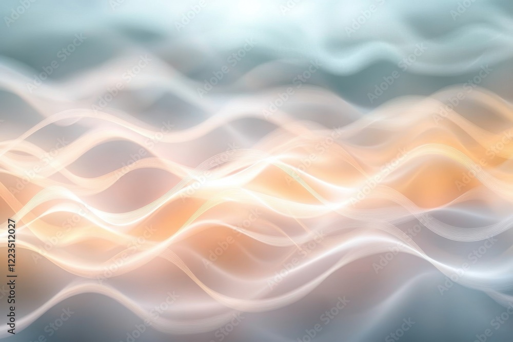 Aufkleber flowing waves of light create a soft and calming background pattern