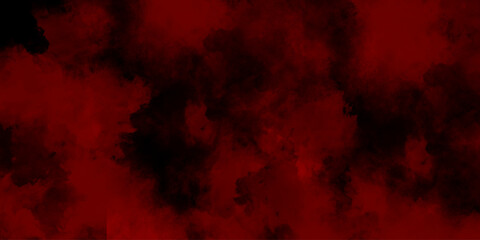 Beautiful abstract color red smoke texture background on black surface. Grunge textured banner with free copy space.