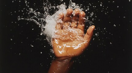 Fototapeta premium Hand submerged in splashing water