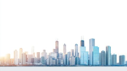 Obraz premium Modern City Skyline Panorama