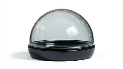 Glass dome display on a black base