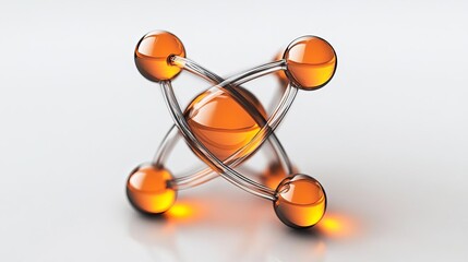 Abstract Glass Molecular Structure
