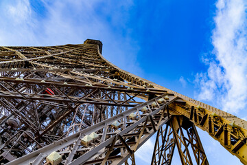 Eiffel Tower from Below – Iconic Paris Landmark in High-Resolution - vintage Eiffel Tower