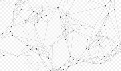 Abstract dynamic motion lines and dots connection background with plexus effect. Digital streaming background, wave flow. Dotted plexus stream background. Futuristic tech vector illustration