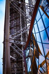 Eiffel Tower from Below – Iconic Paris Landmark in High-Resolution - vintage Eiffel Tower