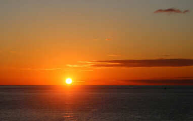 Photo of a beautiful unusual sunset