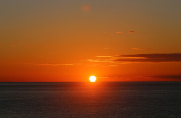 Photo of a beautiful unusual sunset