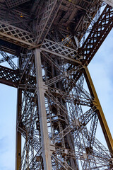 Eiffel Tower from Below – Iconic Paris Landmark in High-Resolution - vintage Eiffel Tower