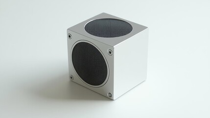 Obraz premium Compact Cube Speaker with Mesh Grille
