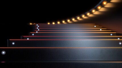 Fototapeta premium Illuminated stairs ascending to a bright future