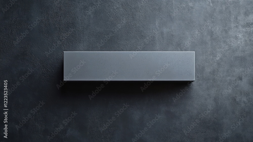 Aufkleber Grey Rectangular Block on Dark Background