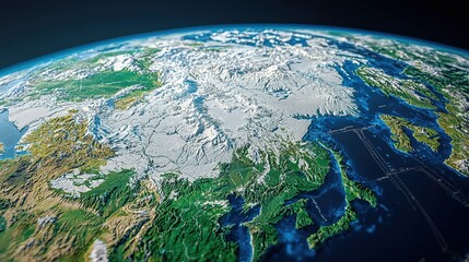 Fototapeta premium Data science innovations in climate modeling exploring earth's changing landscapes global context visual representation