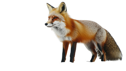Obraz premium a fox standing isolated on a transparent background