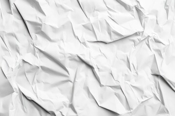 Obraz premium Crumpled white paper texture background; design element