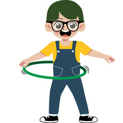 Kid playing hula hoop © Tagaris Studio