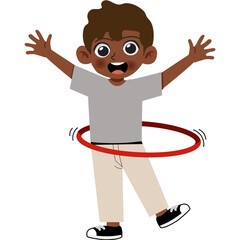 Boy playing hula hoop © Tagaris Studio