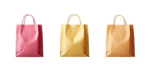 Colorful Paper Shopping Bags Mockup Set  Retail Branding Design pink sale gift store image