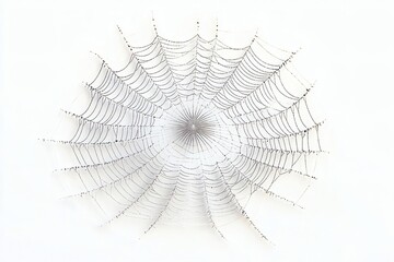 Fototapeta premium Dew-Kissed Spiderweb: A Masterpiece of Nature's Art