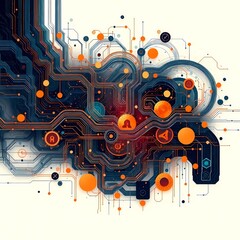 Obraz premium abstract background with circles