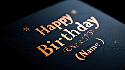Birthday celebration card design customizable greeting graphic art festive environment close-up view personal touch