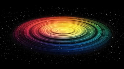 Obraz premium Abstract Rainbow Spiral Galaxy Cosmic Art